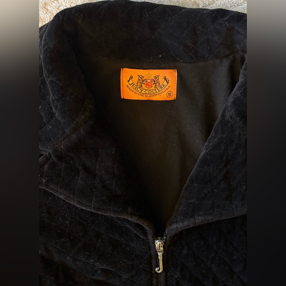 Black Quilted VINTAGE Juicy Couture Coat - Picture 3 of 3